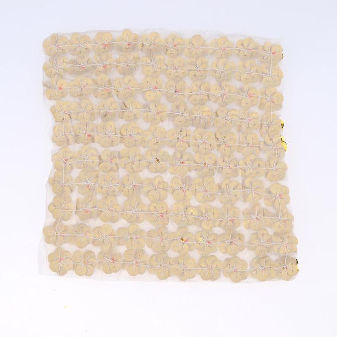 100pcs/Set Sequins Flower Embellishment Sewing Trim Applique DIY Gold