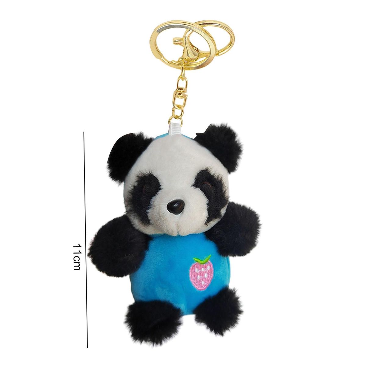 Key Holder Kawaii Black White Panda Pendant Keychain Red