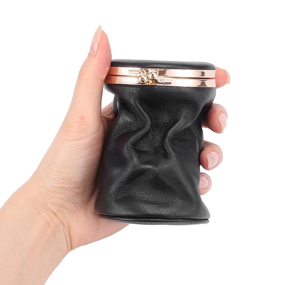 Portable Leather Lipstick Pouch Mini Cosmetic Bag Blue