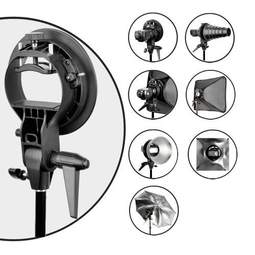 Godox 40 * 40cm / 15" * 15" Softbox Diffuser With  S-type Bracket Bowens Holder For Speedlite Flash Light