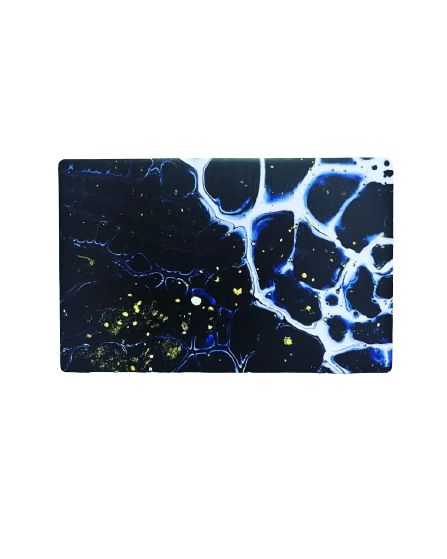 Laptop Skin Cover - Black, Blue And White Marble (Pimp Nation)