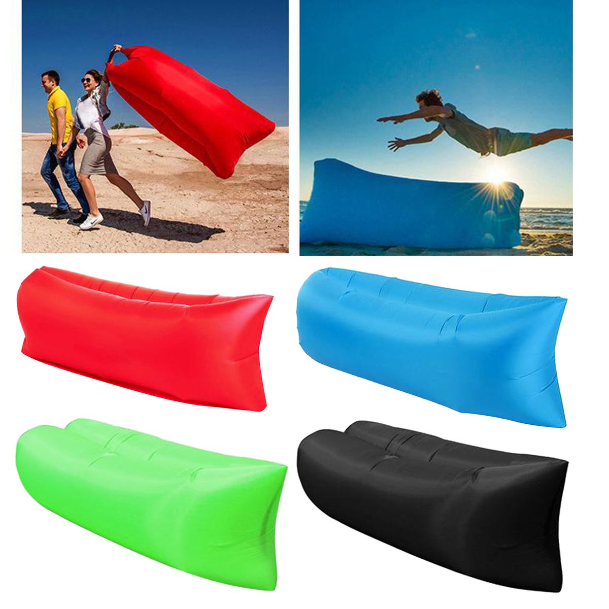 Inflatable Air Bed Sofa Lounger Couch Chair Bag Hangout