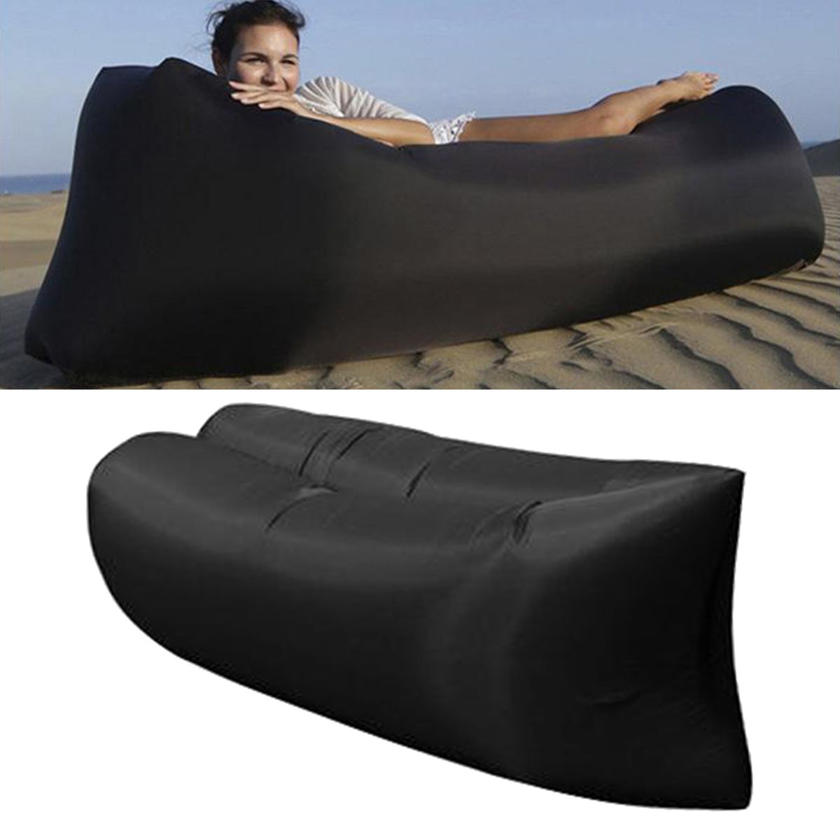 Inflatable Air Bed Sofa Lounger Couch Chair Bag Hangout