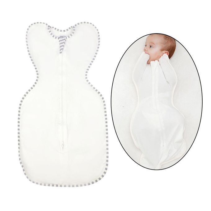 Baby Sleeping Sack Sleep Bag Swaddle Wearable White S