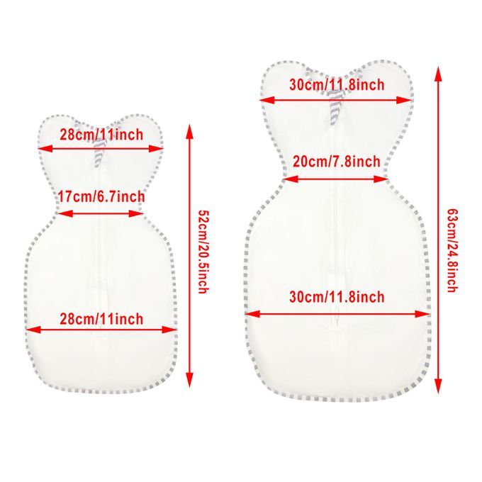 Baby Sleeping Sack Sleep Bag Swaddle Wearable White S