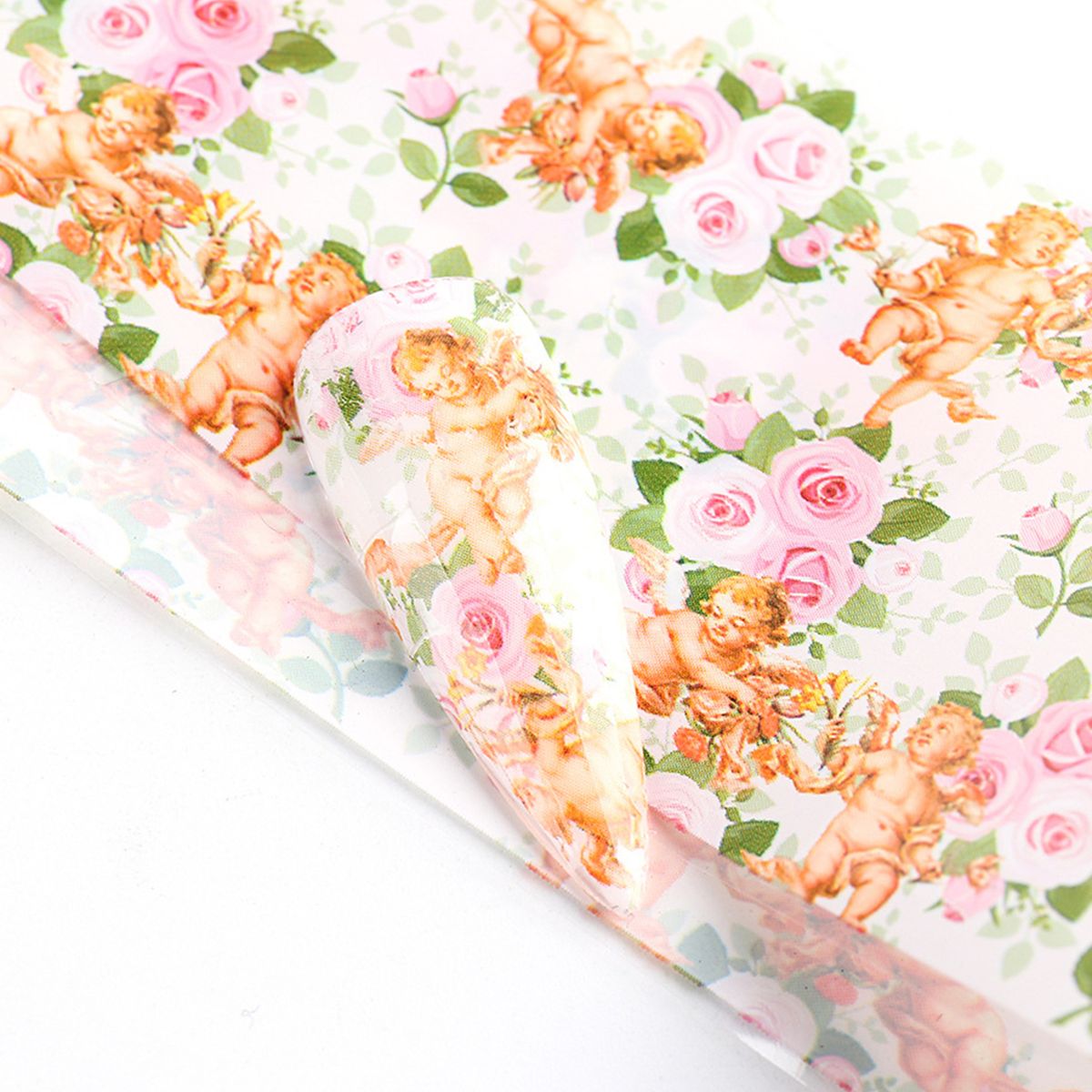 10Pcs Nail Sticker Cupid Pattern Long Lasting DIY-Multicolor