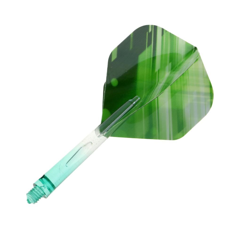 6 Set 2BA Thread Dart Stem Shaft With Matching Darts Flights Green