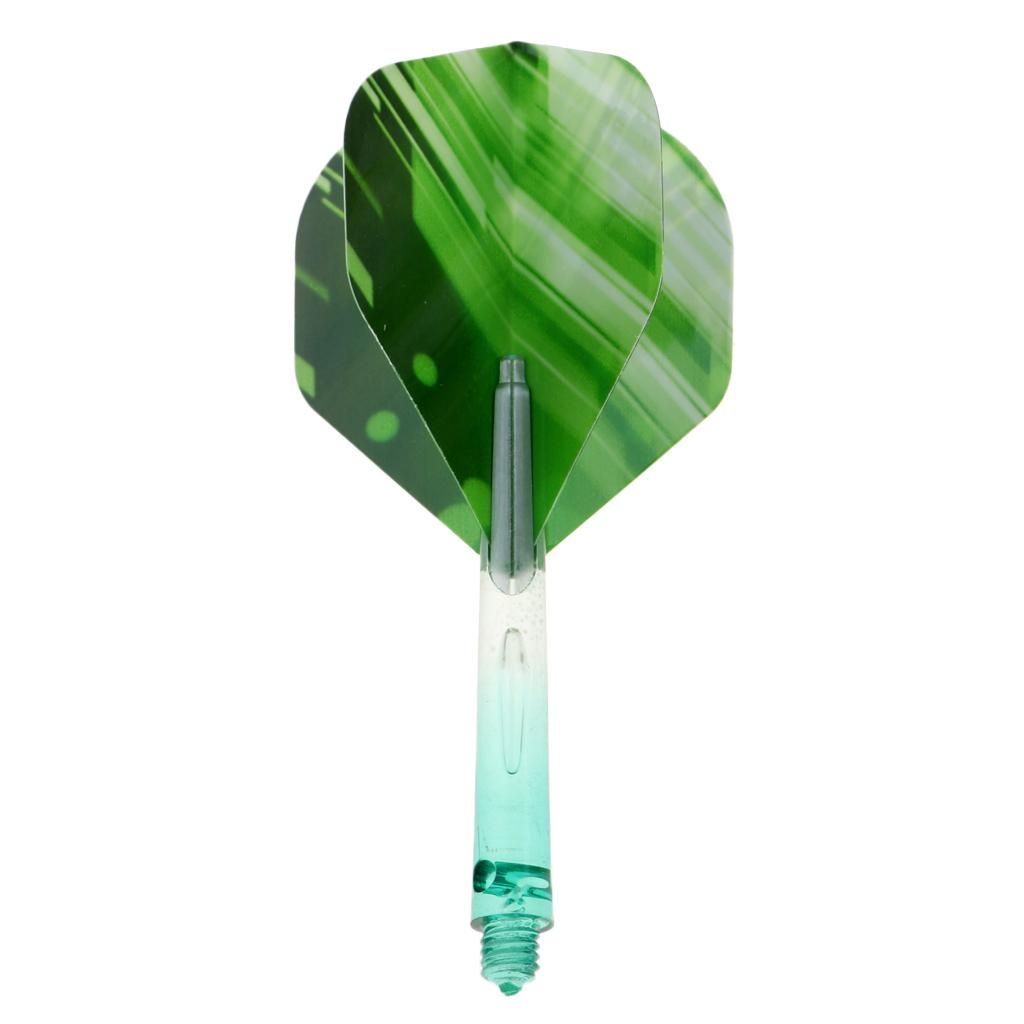 6 Set 2BA Thread Dart Stem Shaft With Matching Darts Flights Green