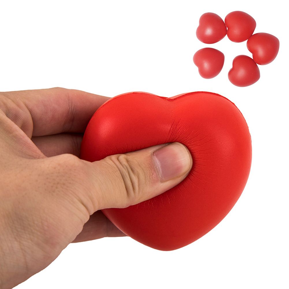 Funny Love Heart Ball Soft Slow Rising Stress Reliever Gag-
