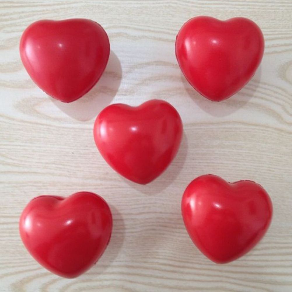 Funny Love Heart Ball Soft Slow Rising Stress Reliever Gag-