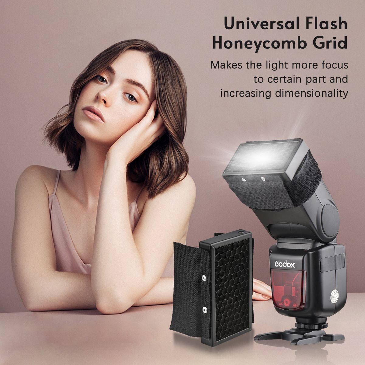 Universal Camera Flash Honeycomb Grid Metal Accessory