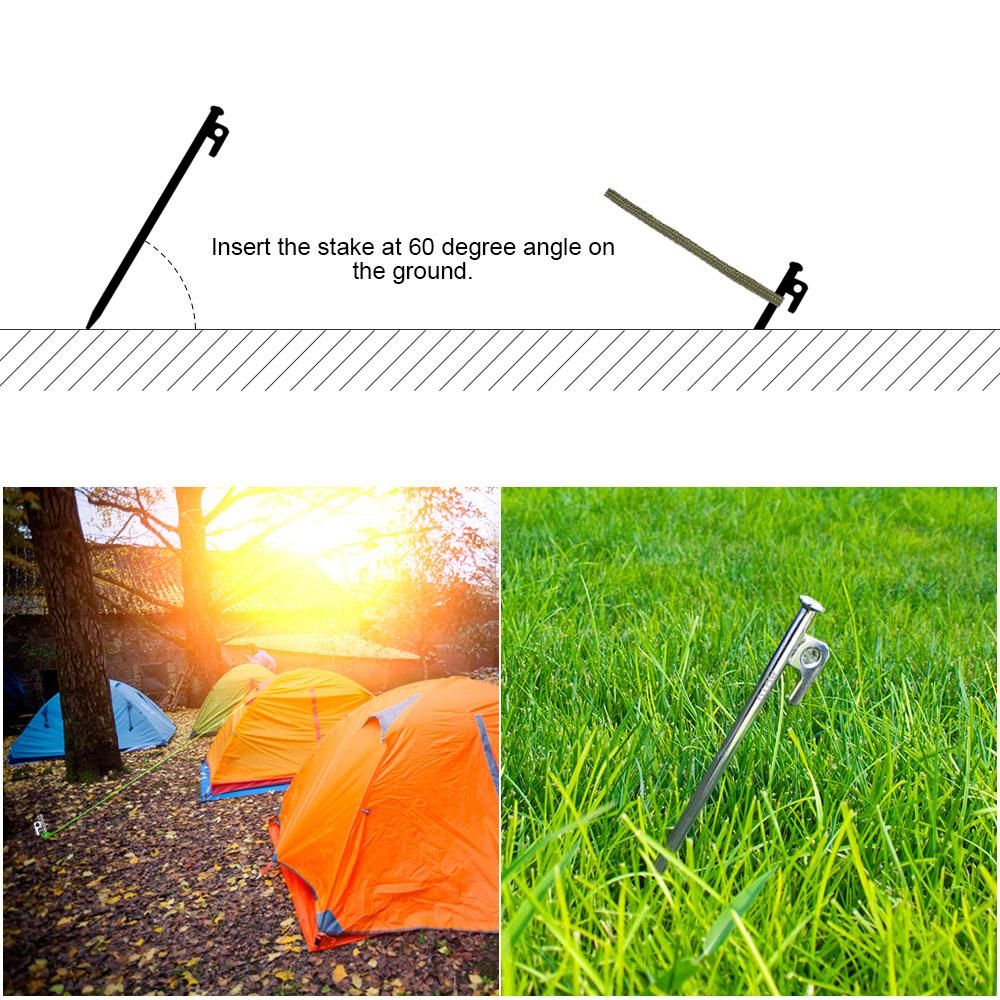 1Pc Outdoor High Strength Steel Tent Peg Camping Tent Tarp Canopy Stake Nail