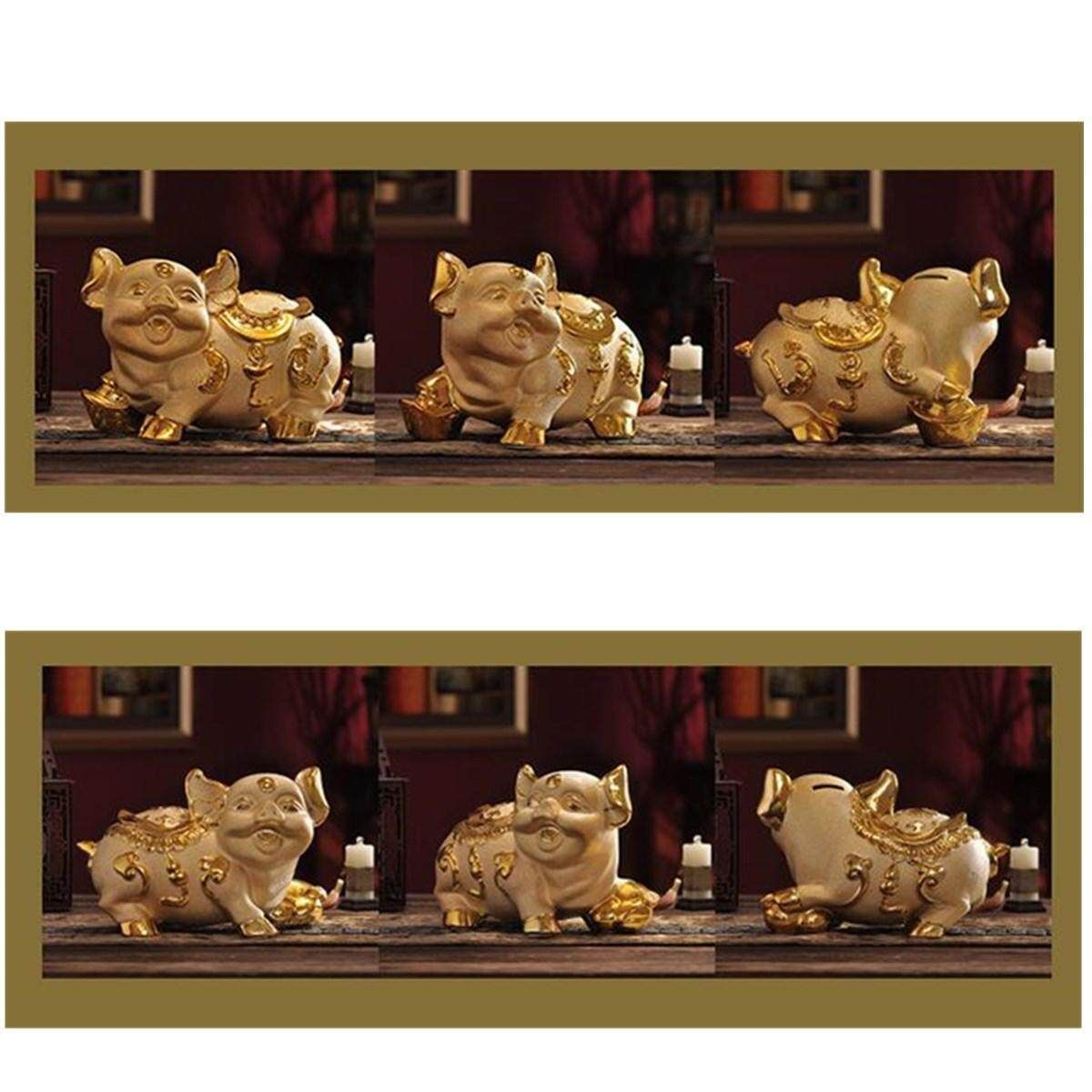 2019 Chinese Lucky Money Wealth Pig Statue Piggy Mascot Decor Ornament Gift Chinese Feng Shui Lucky Money Wealth Pig Statue 2019 FUZU Wangcai Trumpet