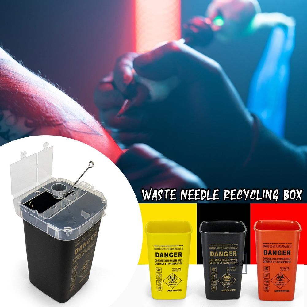 1L Sharps Container Disposable Needle Recycling Bin With Lid