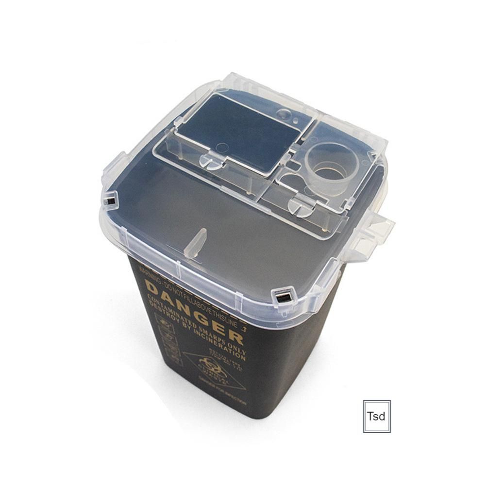 1L Sharps Container Disposable Needle Recycling Bin With Lid