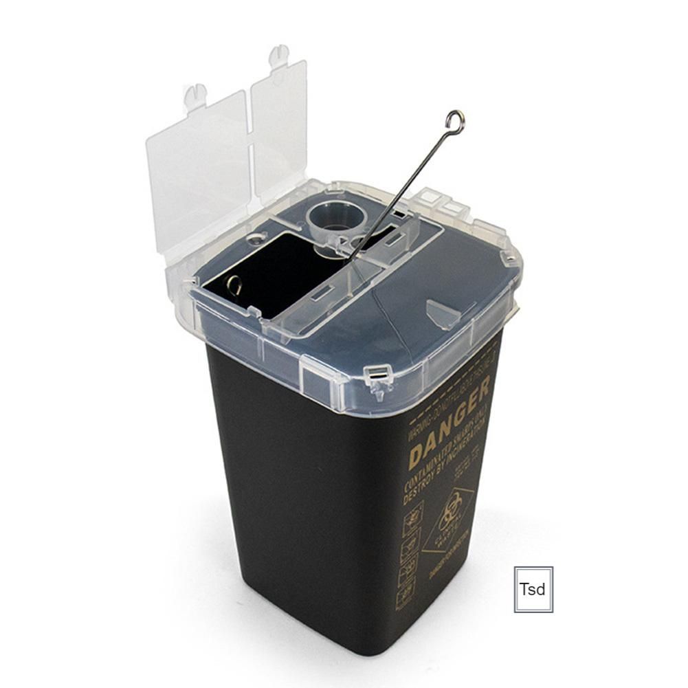 1L Sharps Container Disposable Needle Recycling Bin With Lid
