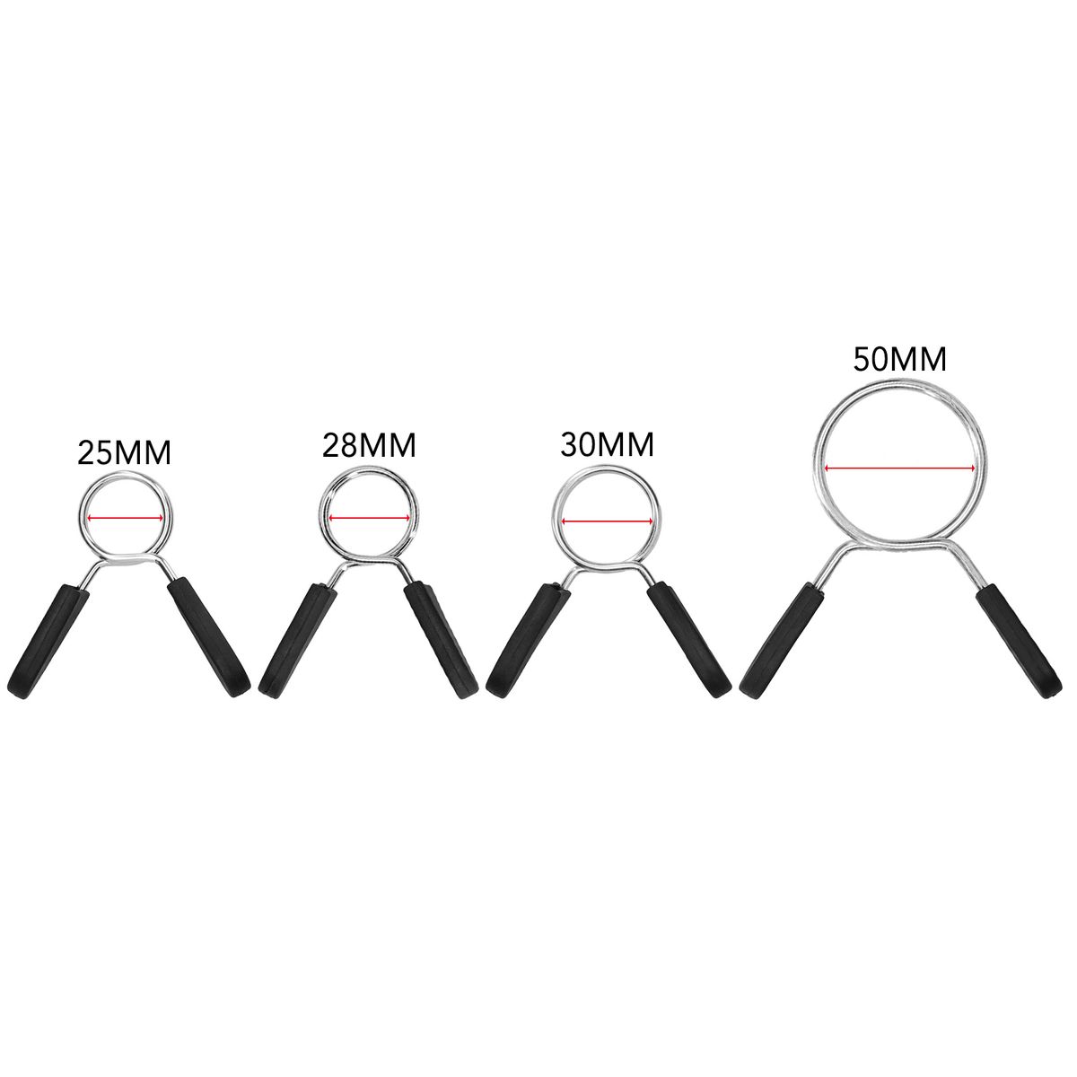 6pcs Barbell Clips Dumbbell Spring Clamps Weight Bar Locking