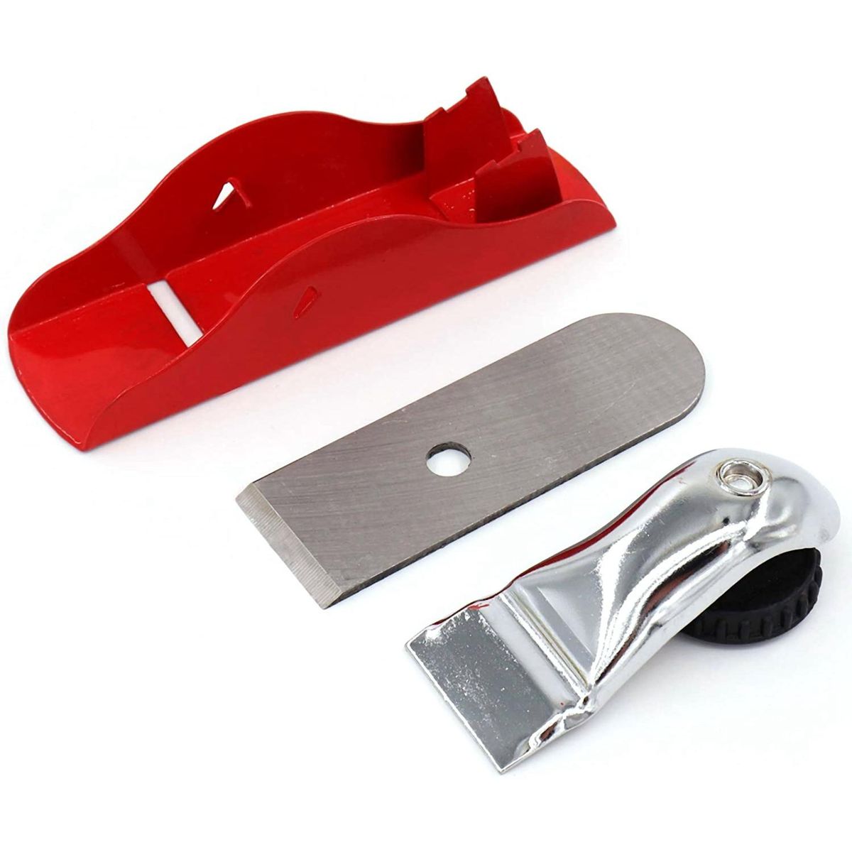2 Pcs Mini Hand Planer 6.3 Inch Red Adjustable Used Wood Craft Processing Carving and Trimming Projects Carpenter DIY