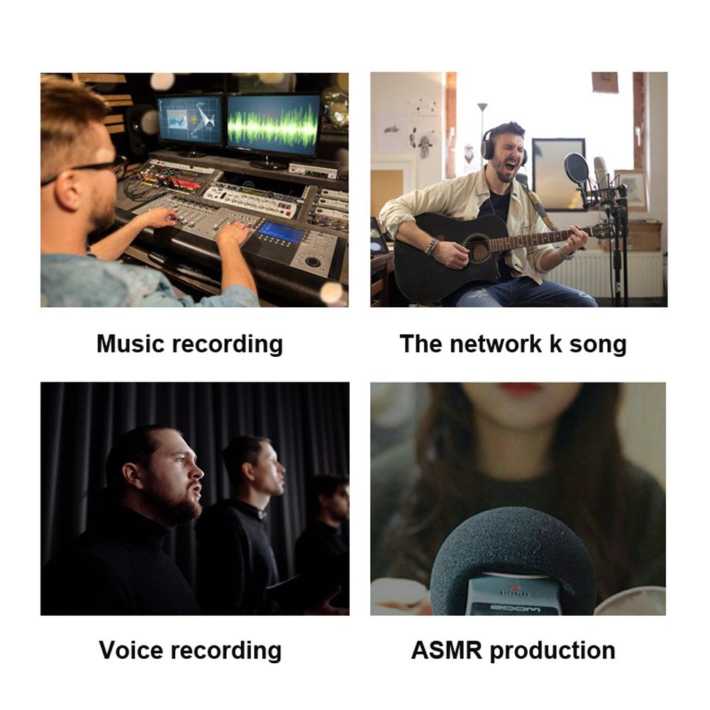 Portable Audio Interface USB Sound Card Mic Preamplifier