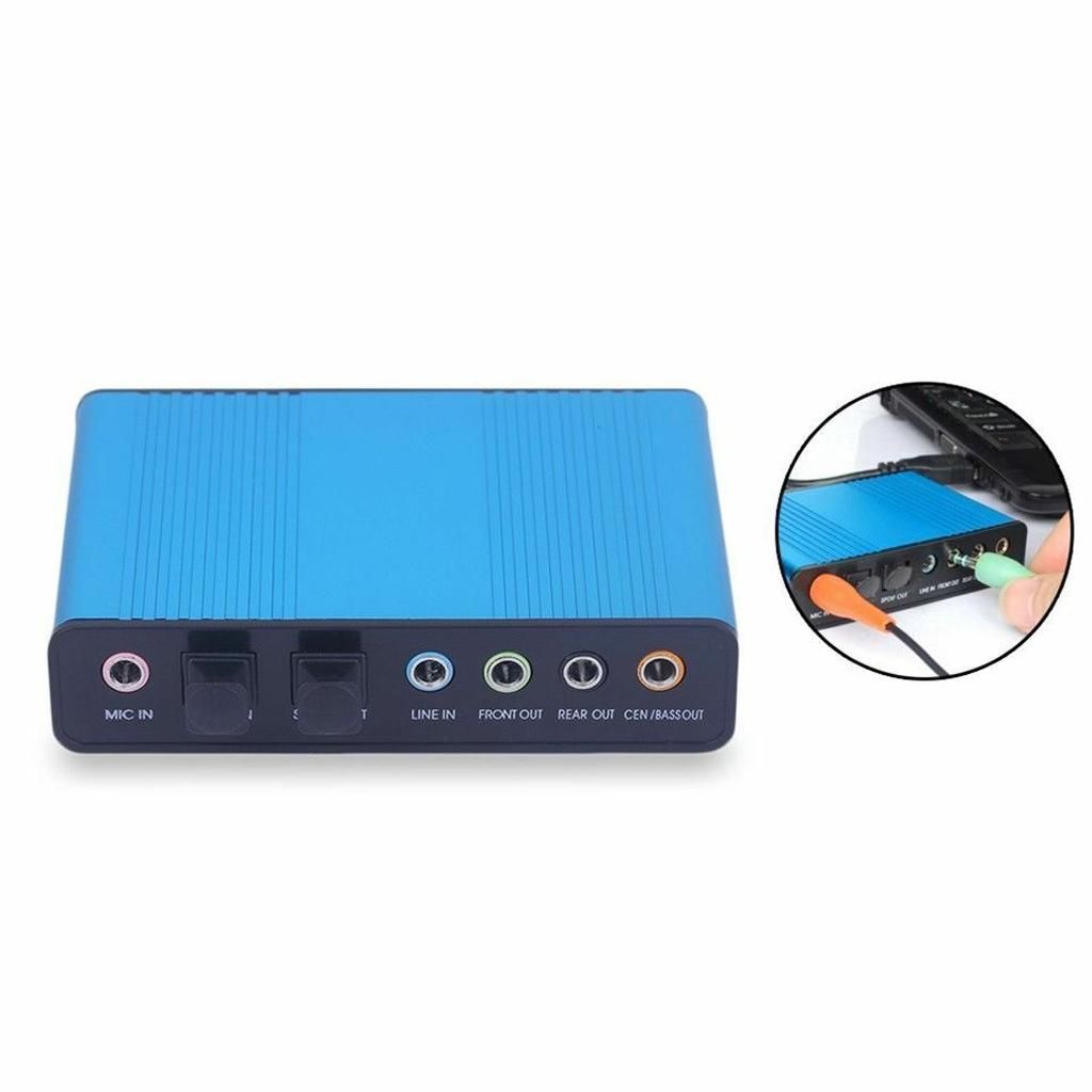 USB 6 Channel 5.1 Audio External Optical Sound-Card Adapter For