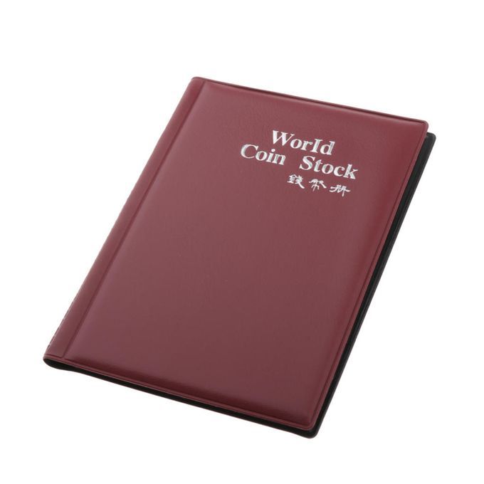120 Coins Storage Books  Souvenir Coin Ancient Coin Dark Red