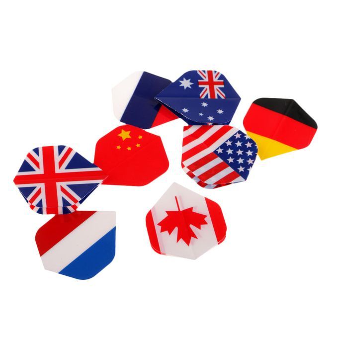 40 Pcs Extra Strong Dart Flights Standard Shape National Flag Pattern