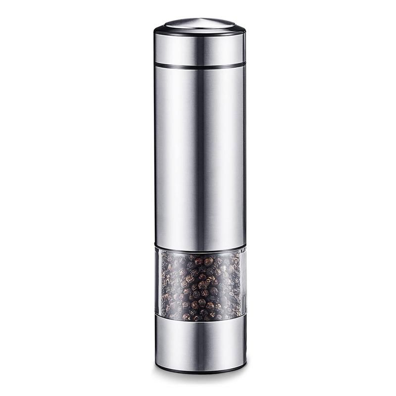 Electric Pepper Grinder Automatic Pepper Grinder Stainless Steel Battery Operated Salt Grinder Refillable