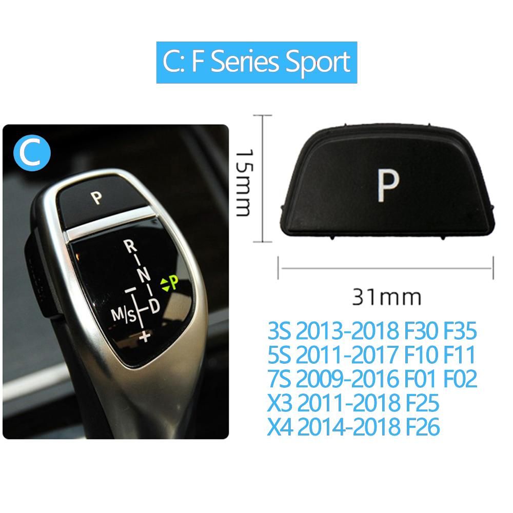 Car Gear Shift Lever Auto Parking P Button Cap Cover Replacement For For BMW 3 5 7 X3 X4 X5 X6 Series  E90 F30 F10 F01 F25