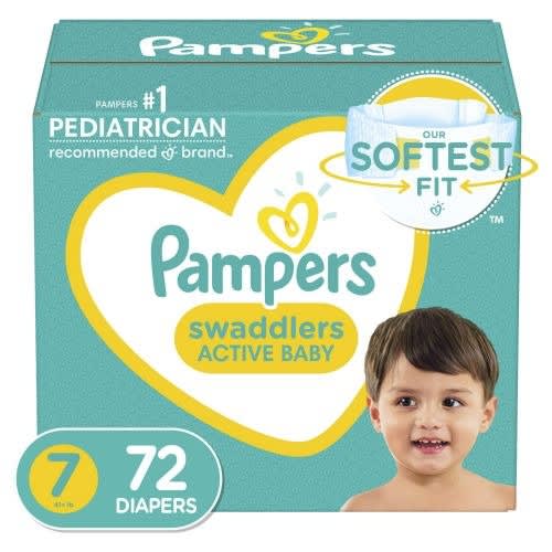 Swaddlers Disposable Baby Diapers - 72 Count