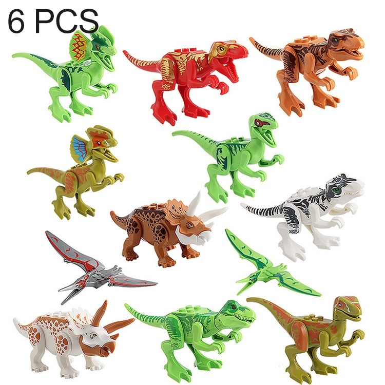 6 PCS ABS Material Dinosaurs Building Blocks