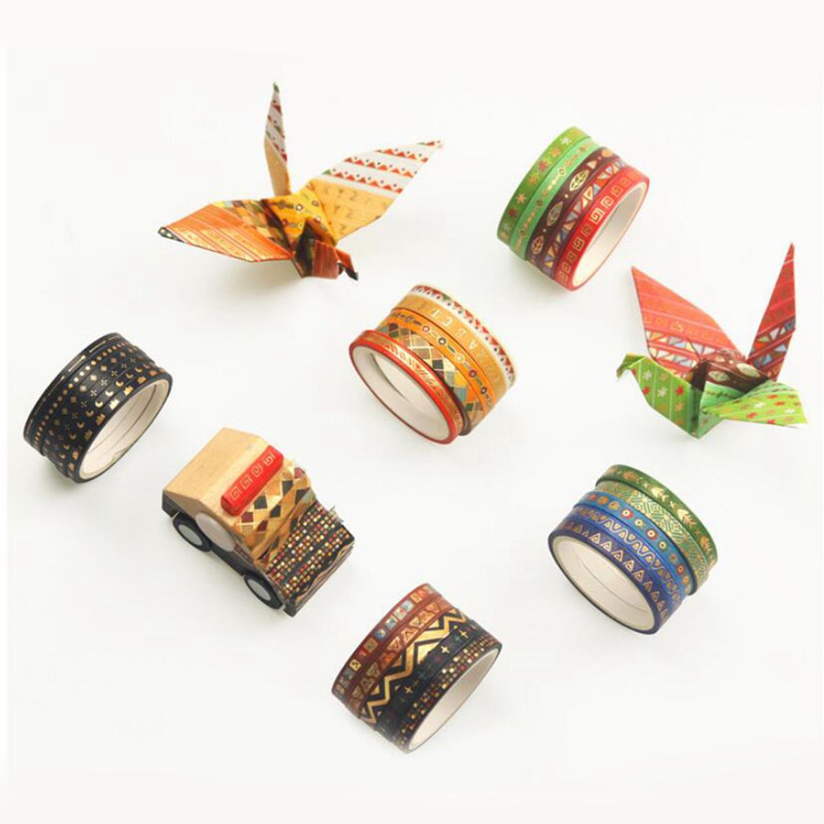 5MM Washi Tape 26 Rolls/Designs Planners Scrapbook Paper Masking Tape