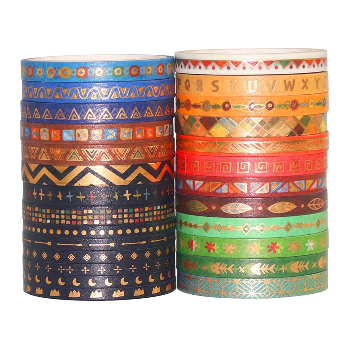 5MM Washi Tape 26 Rolls/Designs Planners Scrapbook Paper Masking Tape