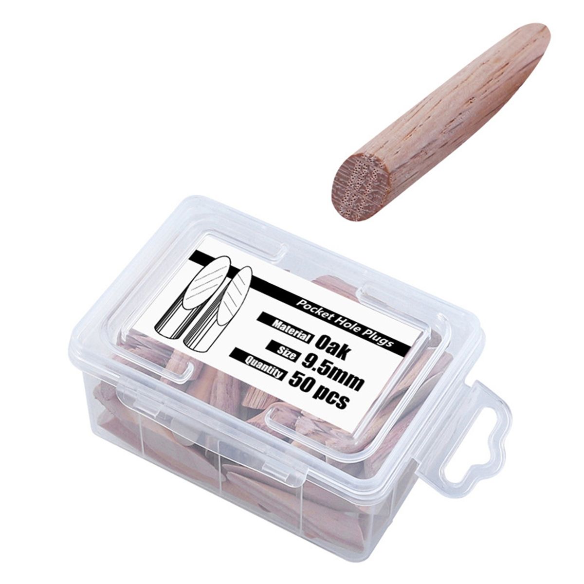 50Pcs Inclined Hole Plug Pocket Hole Drill Jig Woodworking B