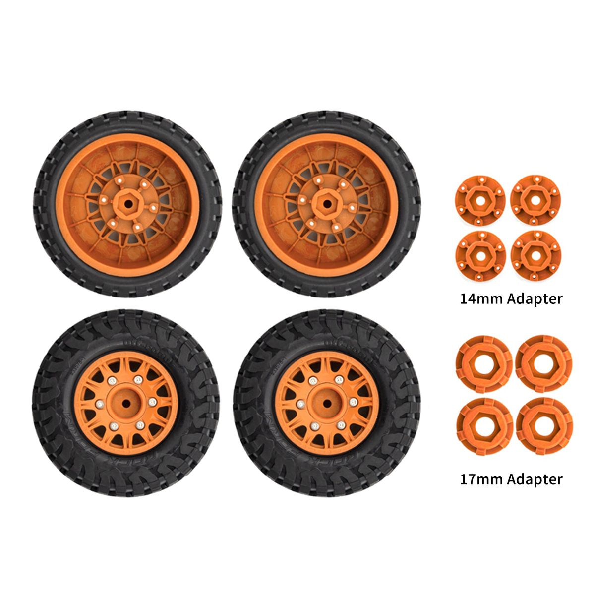 Car Tires With Wheel Rims 4pcs Replacement For 1/10 Slash