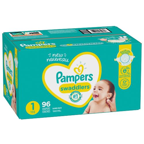 Swaddlers Diapers - Size 1 - 96 Count