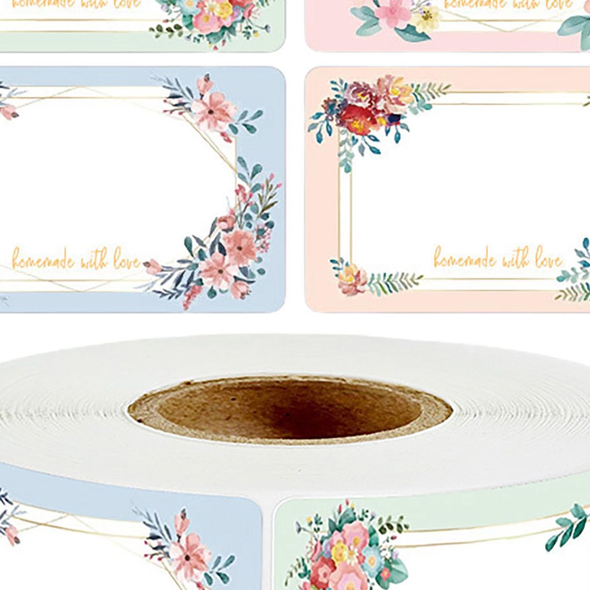 250Pcs Name Labels Flower DIY Sticky Refrigerator Note Labels