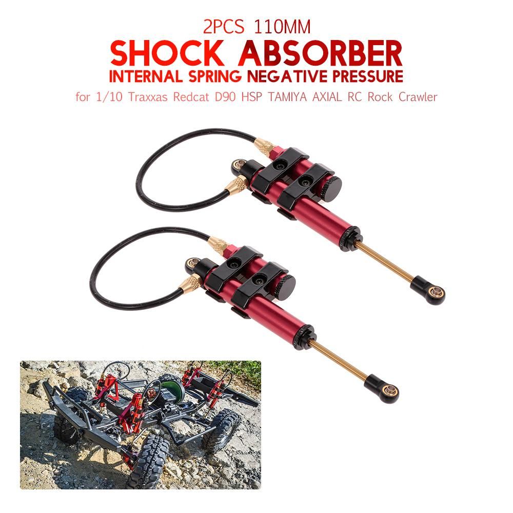 2PCS 110mm Internal Spring Negative Pressure Shock Absorber for 1/10 Traxxas Redcat D90 HSP TAMIYA AXIAL RC Crawler