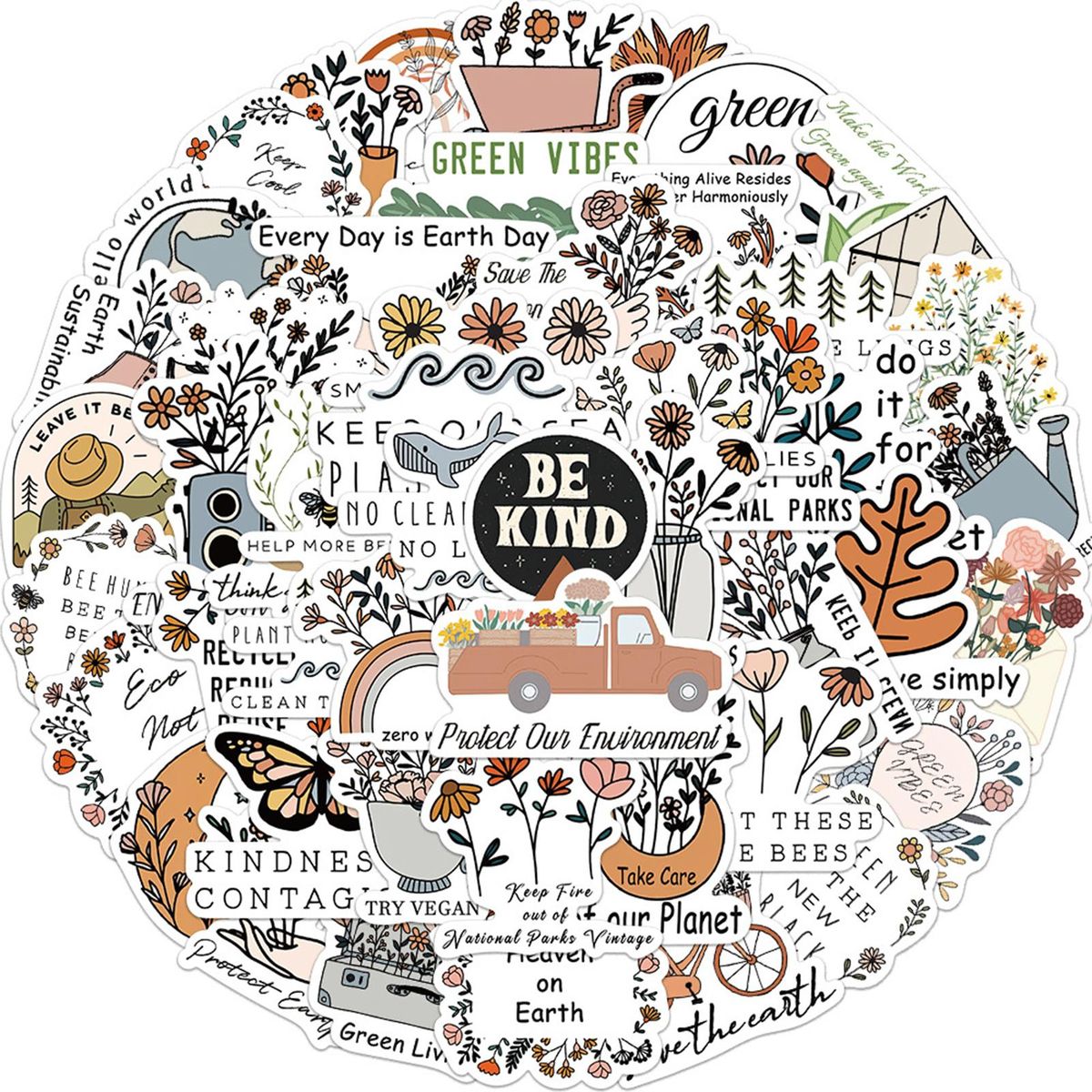 50Pcs Laptop Stickers Cartoon Decals Scrapbook Luggage Graffiti Stickers