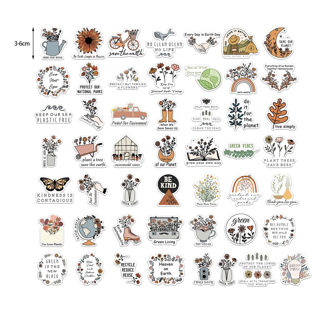 50Pcs Laptop Stickers Cartoon Decals Scrapbook Luggage Graffiti Stickers