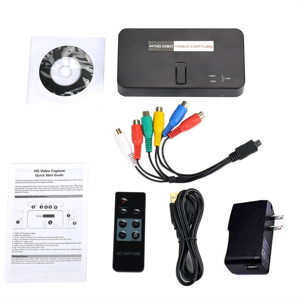 Vhs To Pc Converter Convert HDMI/YPbPr Directly Into U-Driver SD TF Card No Pc Required