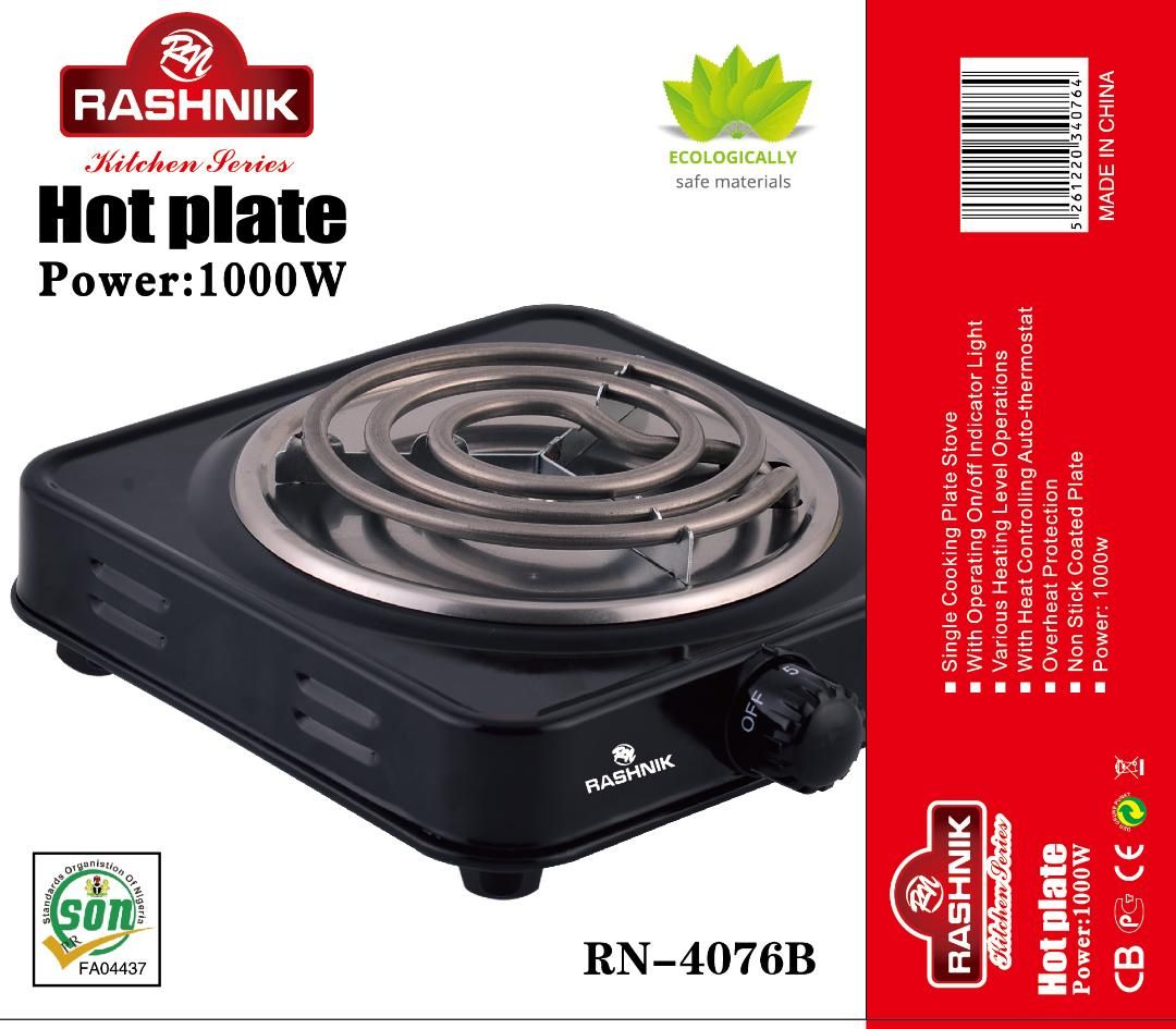 Rashnik Fast Cooking Electric Hot Plate - Single Burner