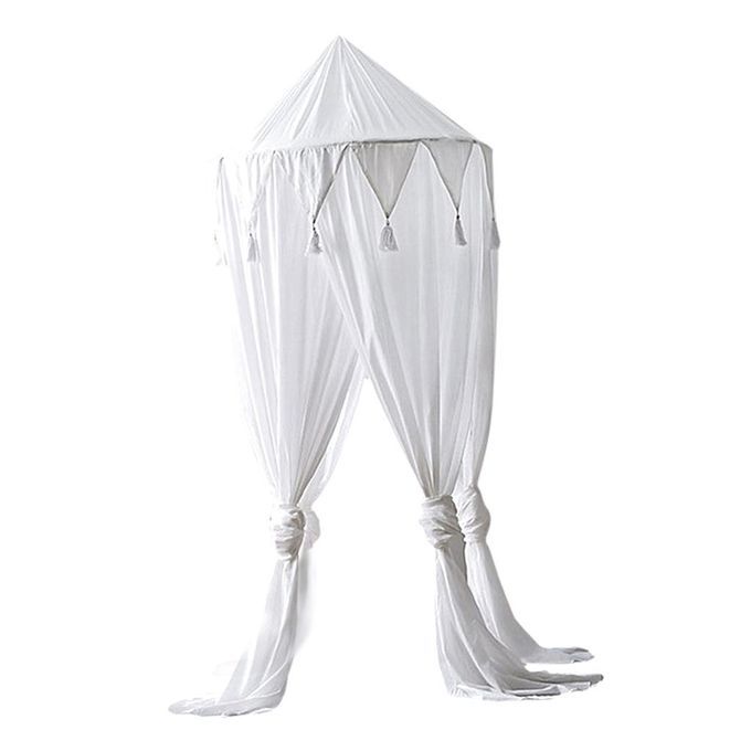 Kids Bed Canopy Hanging  Net Crib Castle Tent Nursery White