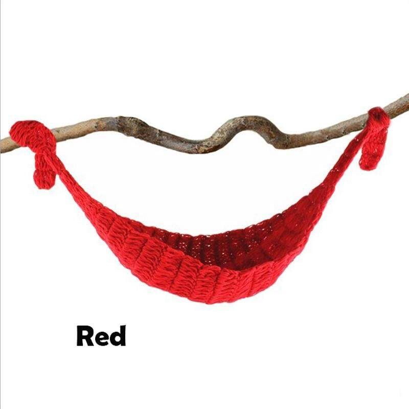 Newborn Baby Clothing Photography Props Photo Accessories Wool Net Bag Hammock Red