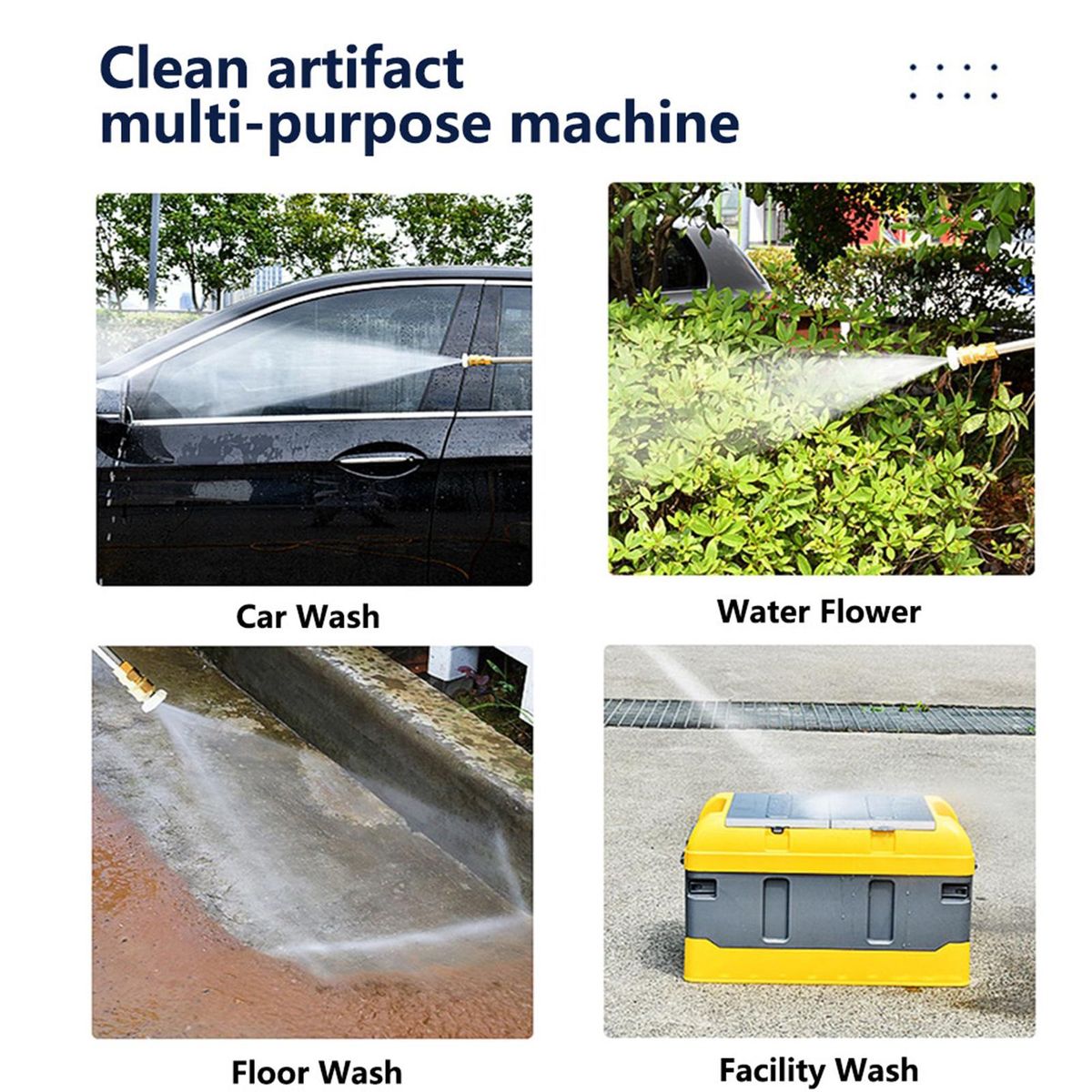 Cordless Pressure Washer, 6 Spraying Modes 120PSI Portable Pressure Cleaner Handheld with Battery and Charger 24V 7500mAhRechargeable Battery Electric Pressure Washer for Washing Cars, Watering Flowers, Cleaning Floors