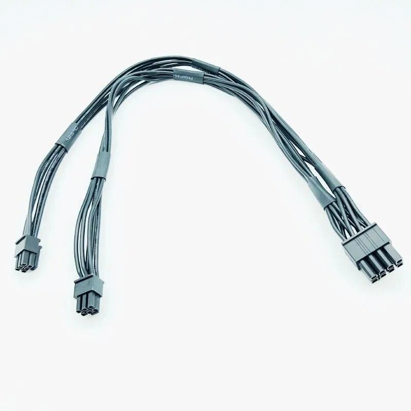 Computer Cables 18AWG Dual Mini 6Pin to 8Pin PCIE GPU Power Cable for GTX1080 MAC Pro MA970 A1186 Graphic Video Card Power Cable