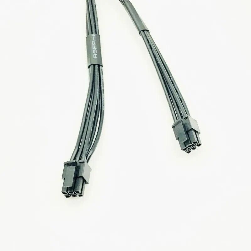 Computer Cables 18AWG Dual Mini 6Pin to 8Pin PCIE GPU Power Cable for GTX1080 MAC Pro MA970 A1186 Graphic Video Card Power Cable
