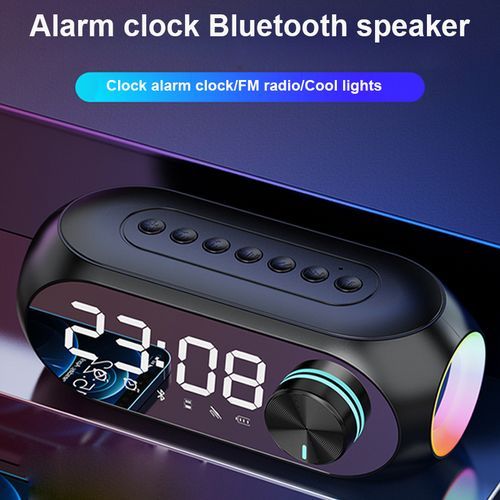 Subwoofer Bluetooth Speakers Alarm Clock Electronic Desktop