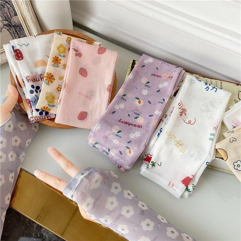 Ice Sleeve Women's Oversleeves Mesh UV-Proof Oversleeve Summer Stain-Resistant Breathable Sun Protection Oversleeves Female Student Ins Style