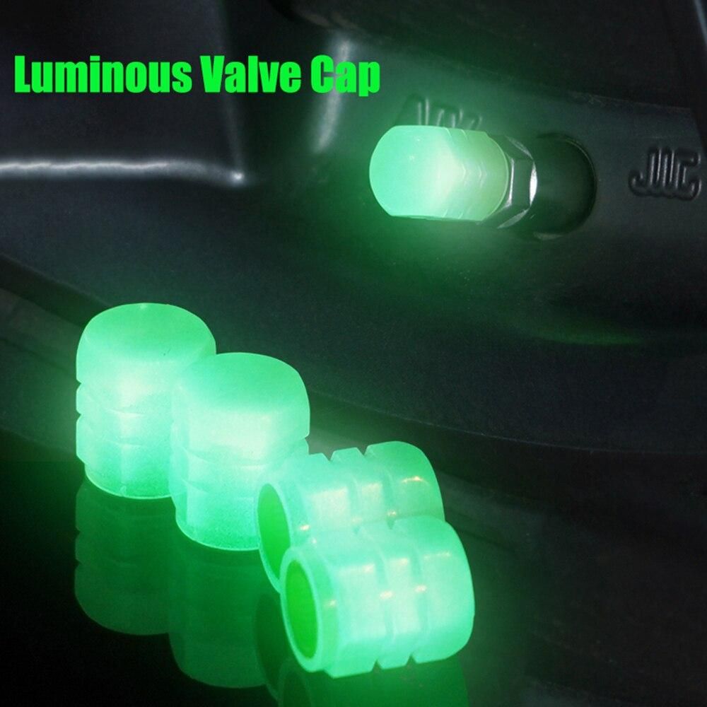 Universal Luminous Valve Cap Plastic ABS Dust-proof Decorative Tires Accessories Tyre Stem Covers Applicable Car Motorcycle Bike