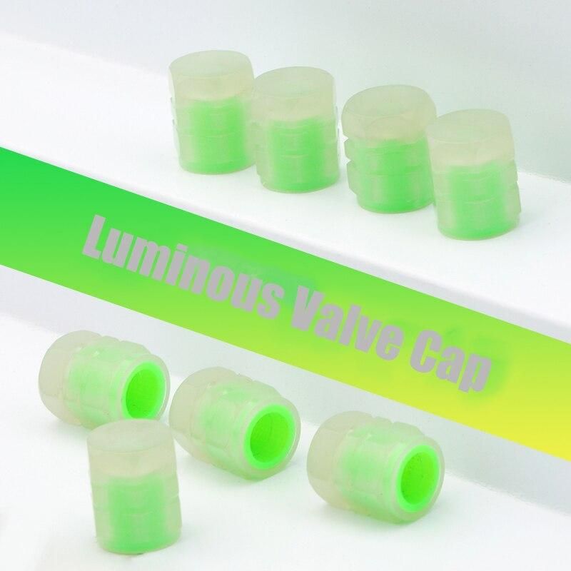 Universal Luminous Valve Cap Plastic ABS Dust-proof Decorative Tires Accessories Tyre Stem Covers Applicable Car Motorcycle Bike